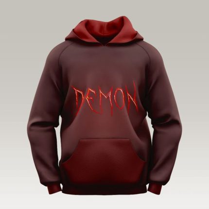 Sublimated Red Demon Gothic Hoodie