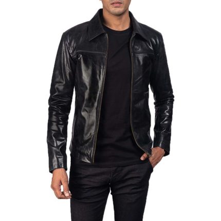 Mystical-Black Leather Jacket