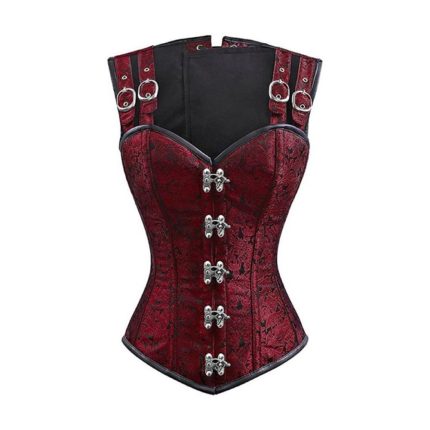 Heavy Duty Steel Boned Over Bust Waist Training Brocade Hourglass Corset
