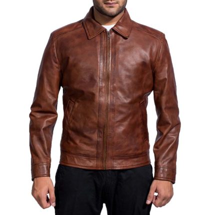 Inferno-Brown Leather Jacket