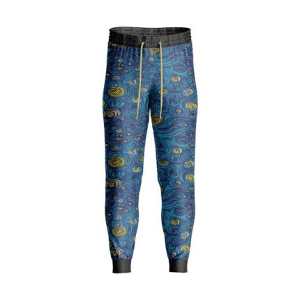 Sublimated Abstract Blue Pattern Trousers