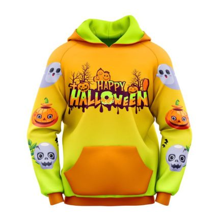 Sublimated Happy Halloween Gothic Hoodie